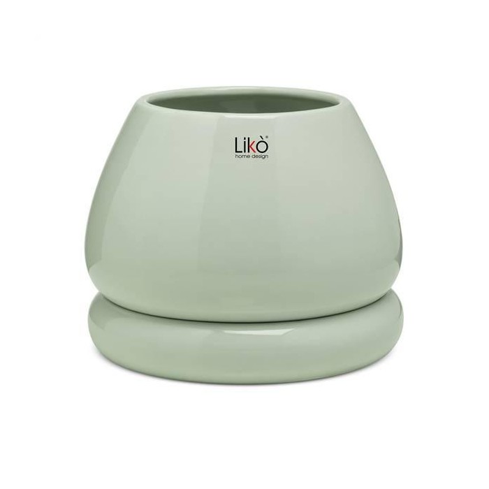 VASO NIKO D. 15 H 16  PLATE - GREEN